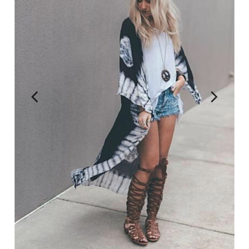Three Birds Nest Tie Dye Kimono